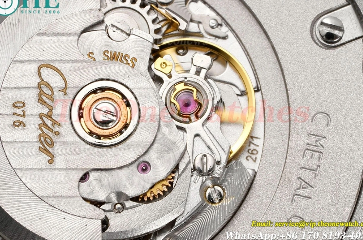 Ballon YG De Stk Bleu Wht 3KF Cartier A076 SS 36mm 0426